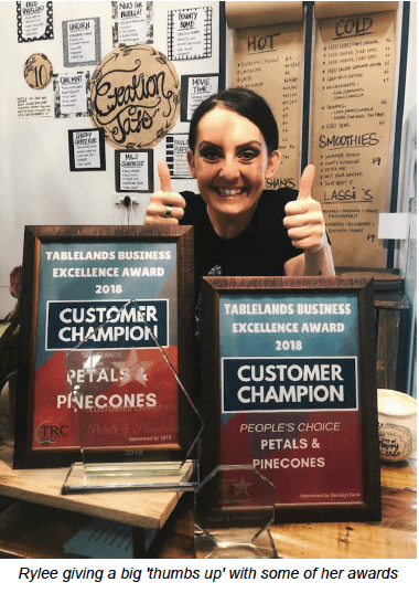 Rylee Venables with awards