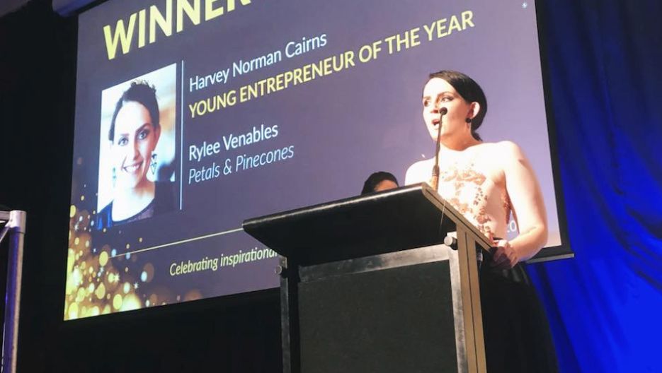 Rylee Venables giving speech