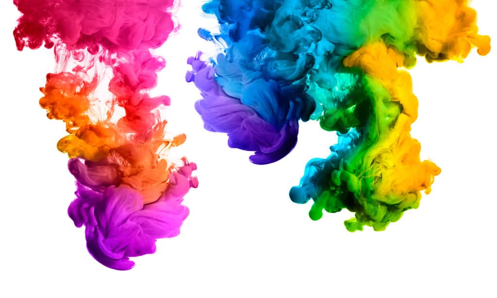 Ink in water for colour marketing