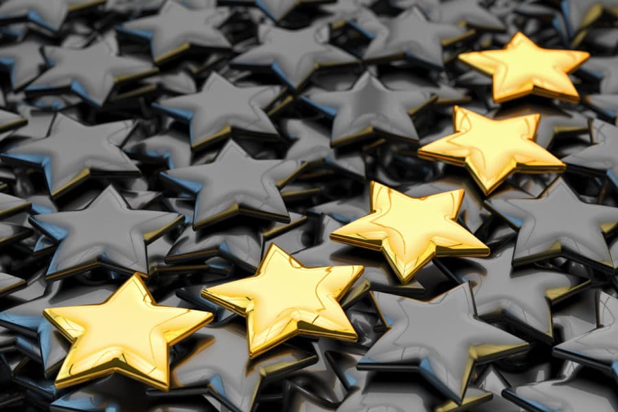 5 gold stars