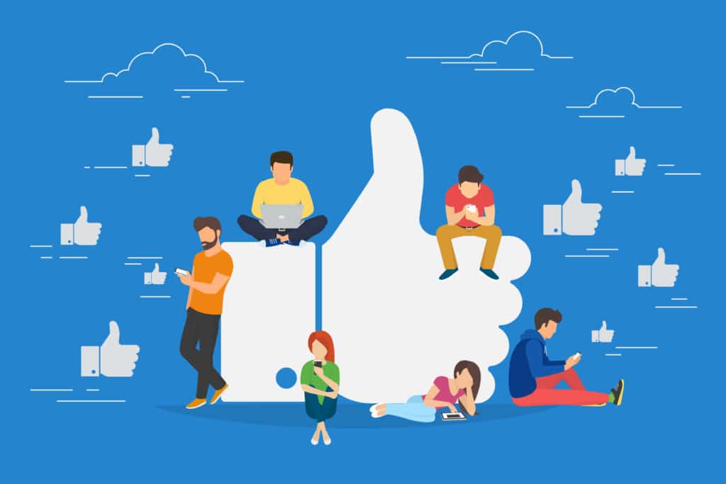 Thumbs up Facebook like