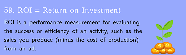 What is return on investment?