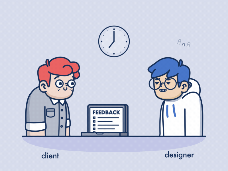 Client web design feedback