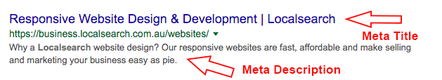 Localsearch What is a meta title and description