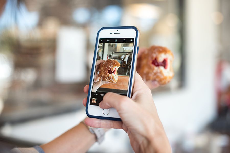 a phone photo for social media marketing