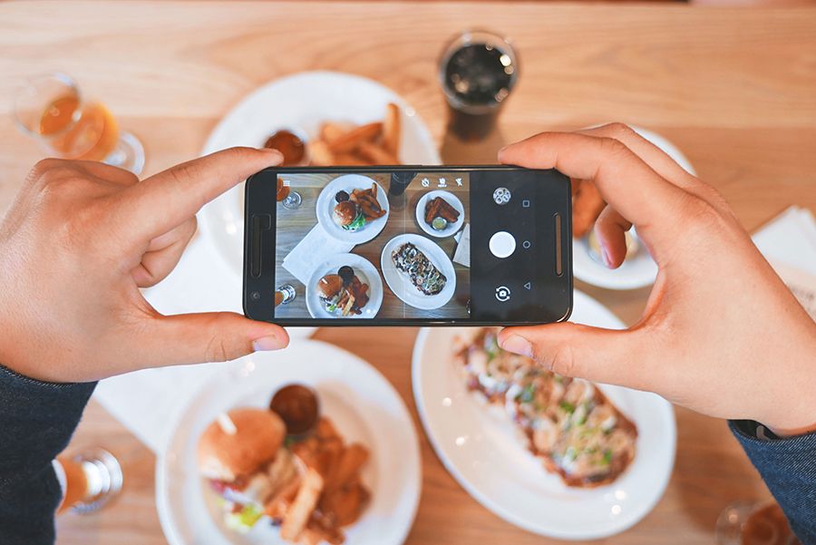 taking photo for social media marketing