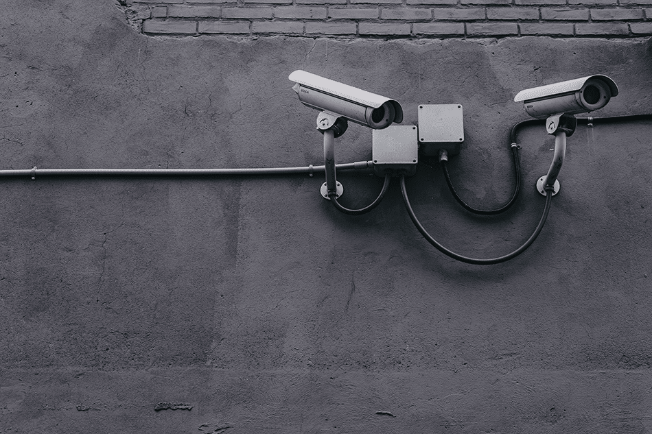 Security Cameras on Grey Wall
