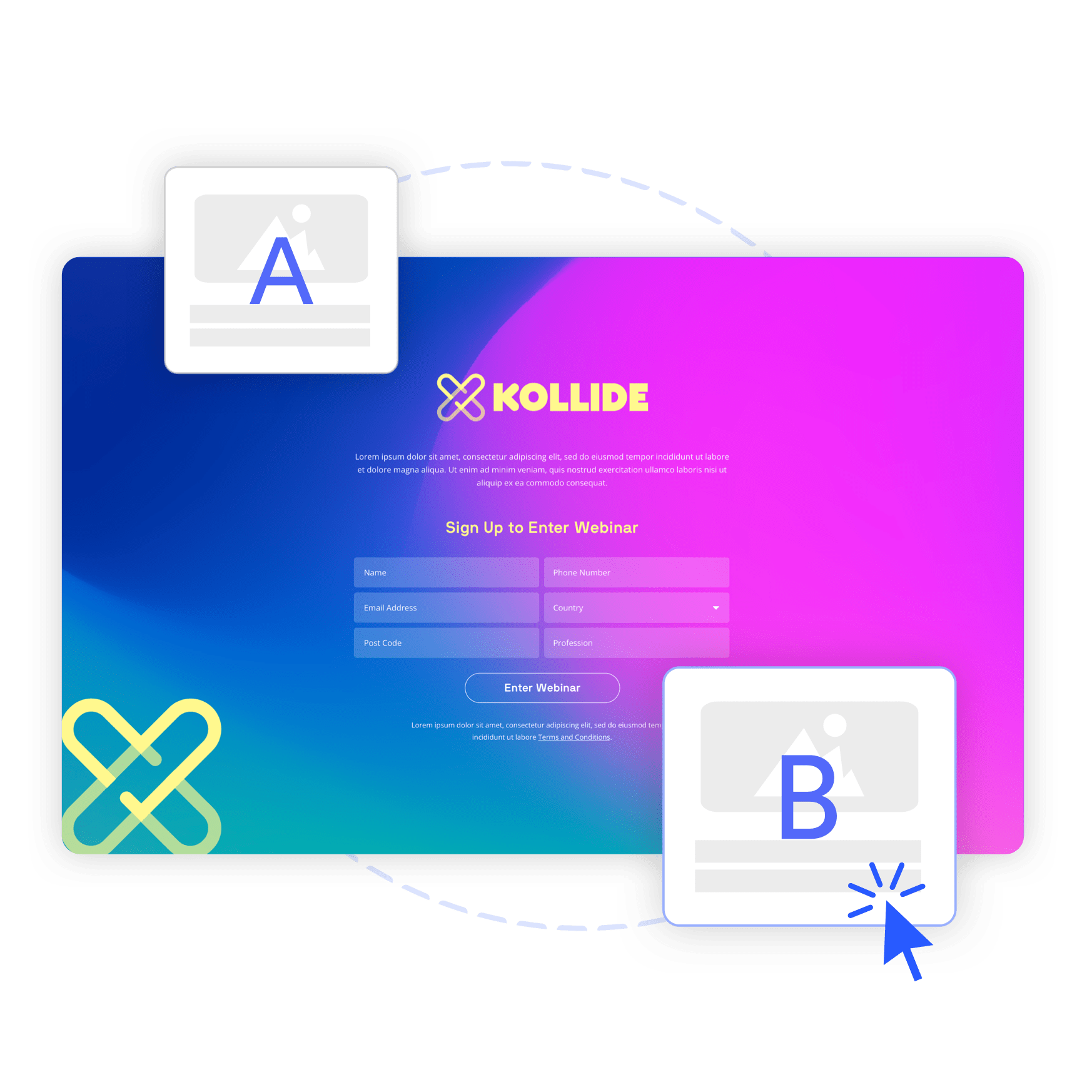 Kollide website design