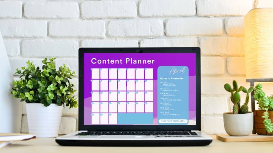 FREE April Content Calender
