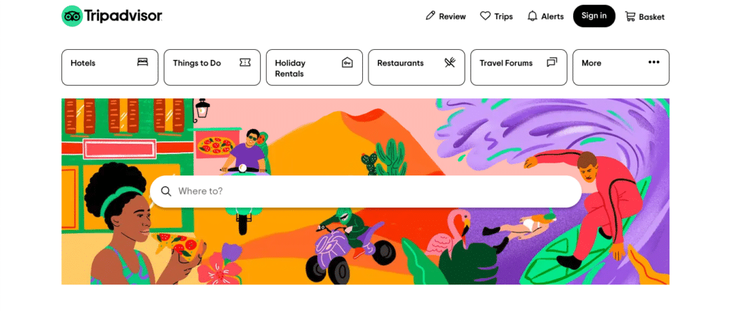 Tripadvisor Homepage